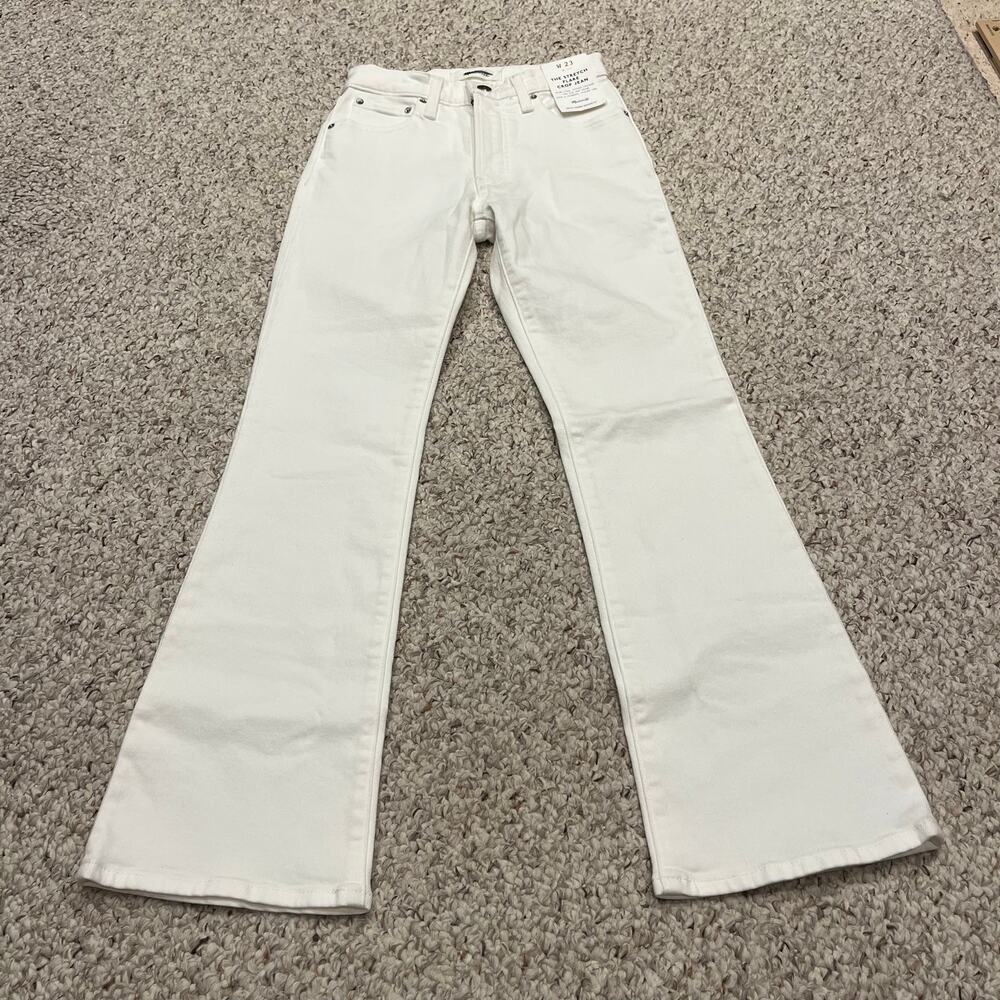 NEW Madewell Flare Crop Jean Stretch Denim 23 White Classic Preppy Casual